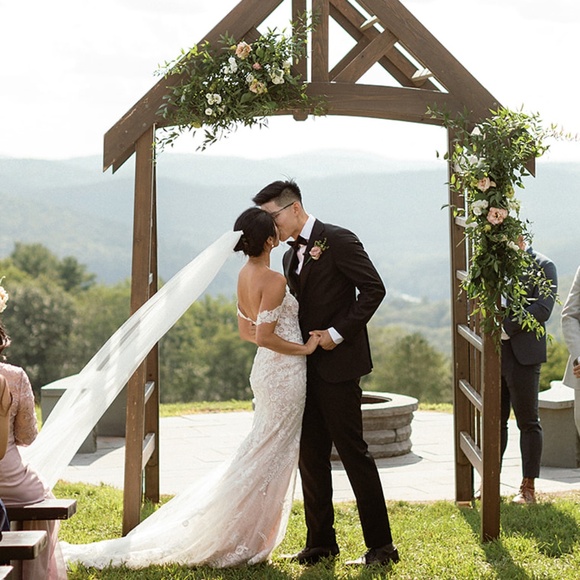 BHLDN Wtoo by Watters Bettina Strapless Corset All-Over Lace Wedding Gown - Picture 7 of 9